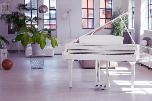 Piano de cauda grand digital Yamaha CLP-795 GPWH Polished White Piano de cauda grand digital - 4