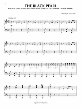 Partitura para pianos Hal Leonard Pirates of the Caribbean Piano Livro de música - 3