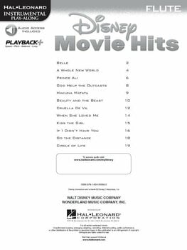 Bladmuziek voor blaasinstrumenten Disney Movie Hits Flute Muziekblad - 2