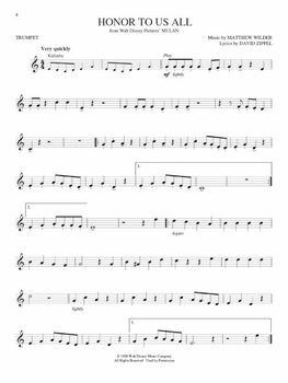 Music sheet for wind instruments Disney Greats Trumpet Music Book - 3