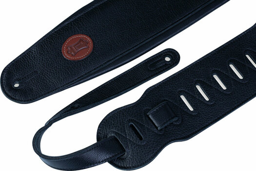 Leather guitar strap Levys MSS2-4-XL Leather guitar strap Black - 2