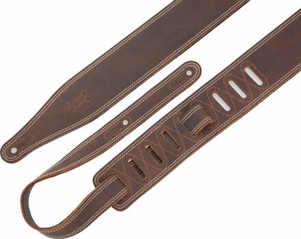 Leather guitar strap Levys M17BDS Leather guitar strap Dark Brown - 3