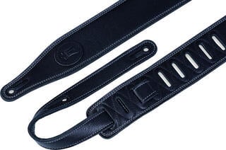 Correa de guitarra Levy's The Ebony 2.5  Correa de guitarra Double Stitched Black - 1