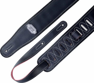 Leather guitar strap Levys M26VP Leather guitar strap Red - 4
