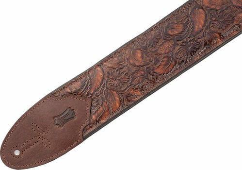 Leather guitar strap Levys M4WP-006 Leather guitar strap Geranium Whiskey - 2
