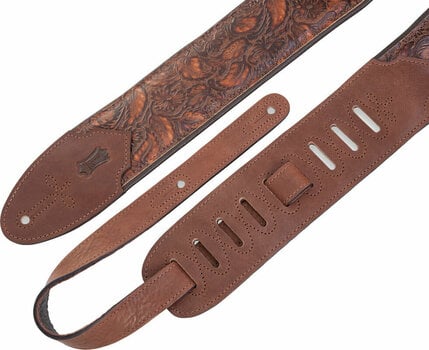 Leather guitar strap Levys M4WP-006 Leather guitar strap Geranium Whiskey - 3