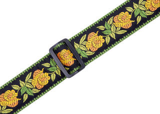 Textil gitár heveder Levy's Cotton Floral Textil gitár heveder Yellow - 3