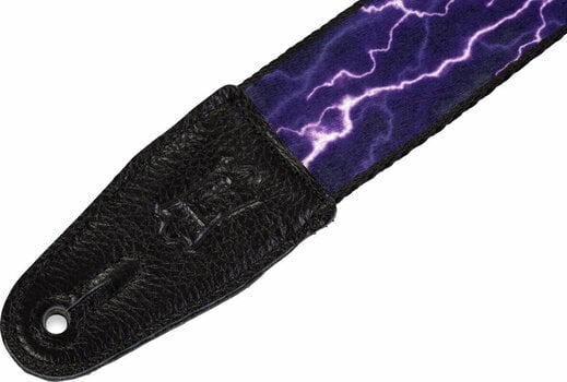 Textile guitar strap Levys MP-18 Print Series 2" Polyester Guitar Strap Purple Lightning - 2