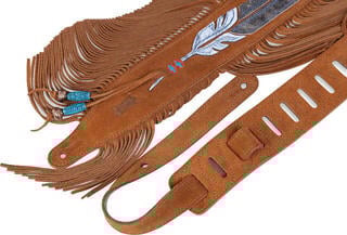 Guitar strap Levy's Grand Mesa Fringe Feather Guitar strap - 1