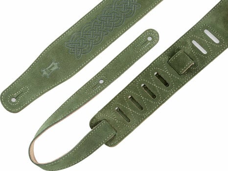 Leather guitar strap Levys MS26CK Leather guitar strap Green - 3