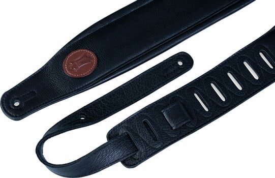 Leather guitar strap Levys MSS2-XL Leather guitar strap Black - 2