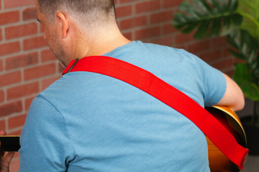 Tekstylne gitarowe pasy Levys MSSC8-RED Classics Series 2" Signature Series Cotton Guitar Strap Red - 4