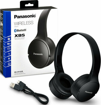 Bezdrátová sluchátka na uši Panasonic RB-HF420BE Black - 3