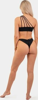 Strój kąpielowy damski Nebbia One Shoulder Bandeau Bikini Top Black M - 8