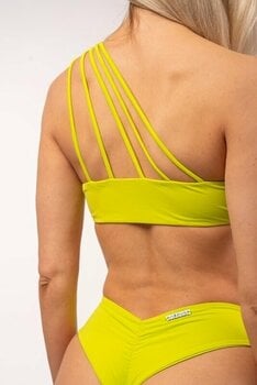Strój kąpielowy damski Nebbia One Shoulder Bandeau Bikini Top Green S - 5