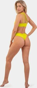 Dámske plavky Nebbia One Shoulder Bandeau Bikini Top Green S - 9