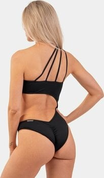 Ženski kupaći kostimi Nebbia One Shoulder Asymmetric Monokini Black S - 2