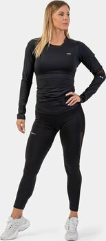 Fitness Trousers Nebbia Black Mesh Design Leggings "Breathe" Black M Fitness Trousers - 12