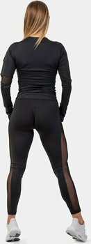 Fitness Hose Nebbia Black Mesh Design Leggings "Breathe" Black M Fitness Hose - 13