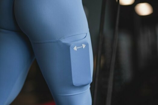 Calças de fitness Nebbia Active High-Waist Smart Pocket Leggings Light Blue S Calças de fitness - 8