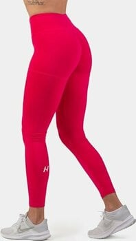 Fitness Trousers Nebbia Active High-Waist Smart Pocket Leggings Pink L Fitness Trousers - 2