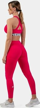 Fitness Trousers Nebbia Active High-Waist Smart Pocket Leggings Pink L Fitness Trousers - 5