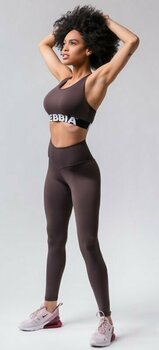 Fitness Trousers Nebbia Classic High-Waist Performance Leggings Brown S Fitness Trousers - 8