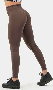 Fitness Trousers Nebbia Classic High-Waist Performance Leggings Brown L Fitness Trousers - 2