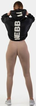 Fitness-bukser Nebbia Organic Cotton Ribbed High-Waist Leggings Brown M Fitness-bukser - 6