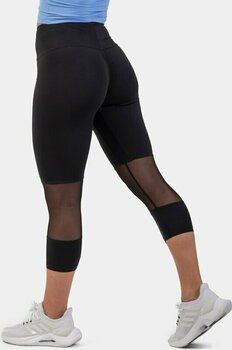 Fitnes hlače Nebbia High-Waist 3/4 Length Sporty Leggings Black XS Fitnes hlače - 2
