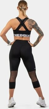 Fitnes hlače Nebbia High-Waist 3/4 Length Sporty Leggings Black XS Fitnes hlače - 6