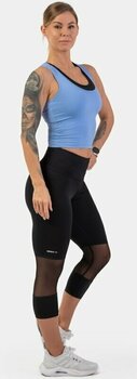 Fitness Trousers Nebbia High-Waist 3/4 Length Sporty Leggings Black XS Fitness Trousers - 9