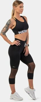 Fitness kalhoty Nebbia High-Waist 3/4 Length Sporty Leggings Black M Fitness kalhoty - 5