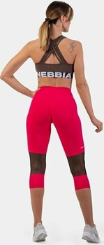 Fitness-bukser Nebbia High-Waist 3/4 Length Sporty Leggings Pink S Fitness-bukser - 8