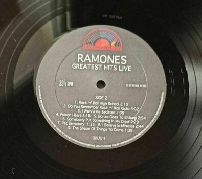 Vinyl Record Ramones - Greatest Hits Live (LP) - 3