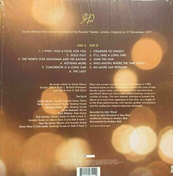 Vinyl Record Sandy Denny - Gold Dust (Live At The Royalty) (LP) - 2