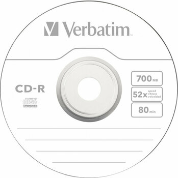 Média rétro Verbatim CD-R 700MB 52x 25pcs 43432 CD Média rétro - 3