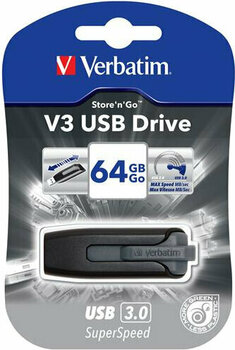 USB-muistitikku Verbatim Store 'n' Go V3 64GB USB 3.0 49174 64 GB USB-muistitikku - 3