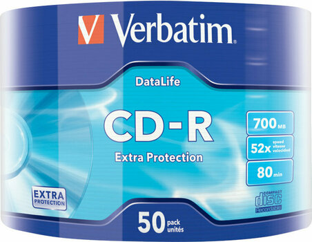 Retro Storage Medium Verbatim CD-R 700MB Extra Protection 52x wrap 50pcs 43787 - 2