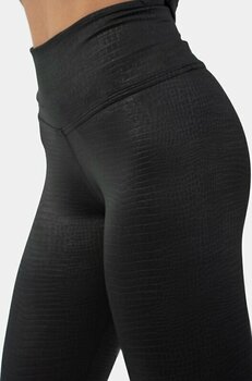 Fitness spodnie Nebbia Python SnakeSkin High-Waist Leggings Black S Fitness spodnie - 3