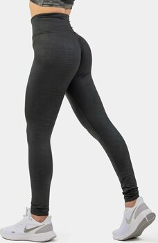 Pantalon de fitness Nebbia Python SnakeSkin High-Waist Leggings Black L Pantalon de fitness - 2