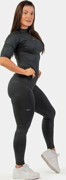 Fitness hlače Nebbia Python SnakeSkin High-Waist Leggings Black L Fitness hlače - 4