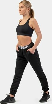 Fitness Trousers Nebbia Iconic Mid-Waist Sweatpants Black XS Fitness Trousers - 5