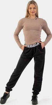 Fitness Trousers Nebbia Iconic Mid-Waist Sweatpants Black XS Fitness Trousers - 6