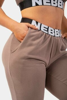 Fitness-bukser Nebbia Iconic Mid-Waist Sweatpants Brown XS Fitness-bukser - 3