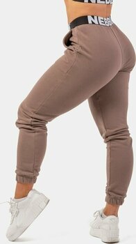 Fitness Trousers Nebbia Iconic Mid-Waist Sweatpants Brown L Fitness Trousers - 2