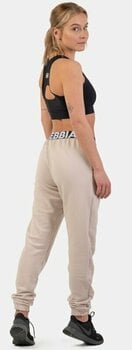Фитнес панталон Nebbia Iconic Mid-Waist Sweatpants Cream L Фитнес панталон - 5