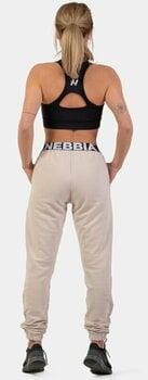 Fitness kalhoty Nebbia Iconic Mid-Waist Sweatpants Cream L Fitness kalhoty - 6