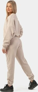 Fitnes hlače Nebbia Iconic Mid-Waist Sweatpants Cream L Fitnes hlače - 12