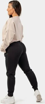 Fitness Trousers Nebbia High-Waist Loose Fit Sweatpants "Feeling Good" Black XS Fitness Trousers - 7